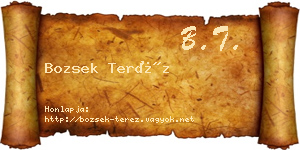 Bozsek Teréz névjegykártya