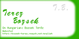 terez bozsek business card
